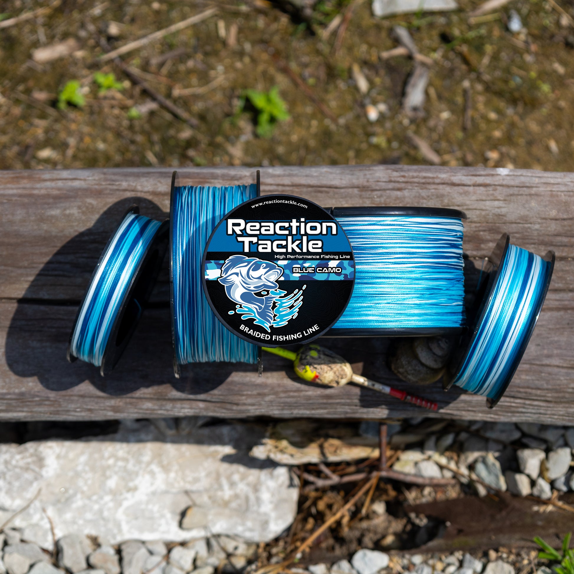 Reaction Tackle Braided Fishing Line - Blue Camo - Reaction Tackle