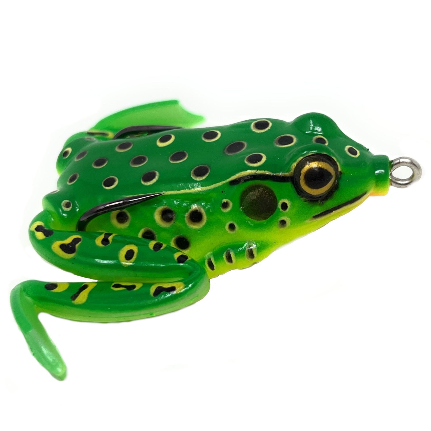 best frog lure for night fishing Reaction Tackle 2.25" Hollow Body Frogs with Swimming Legs (2-Pack) Green Tree Frog #20
