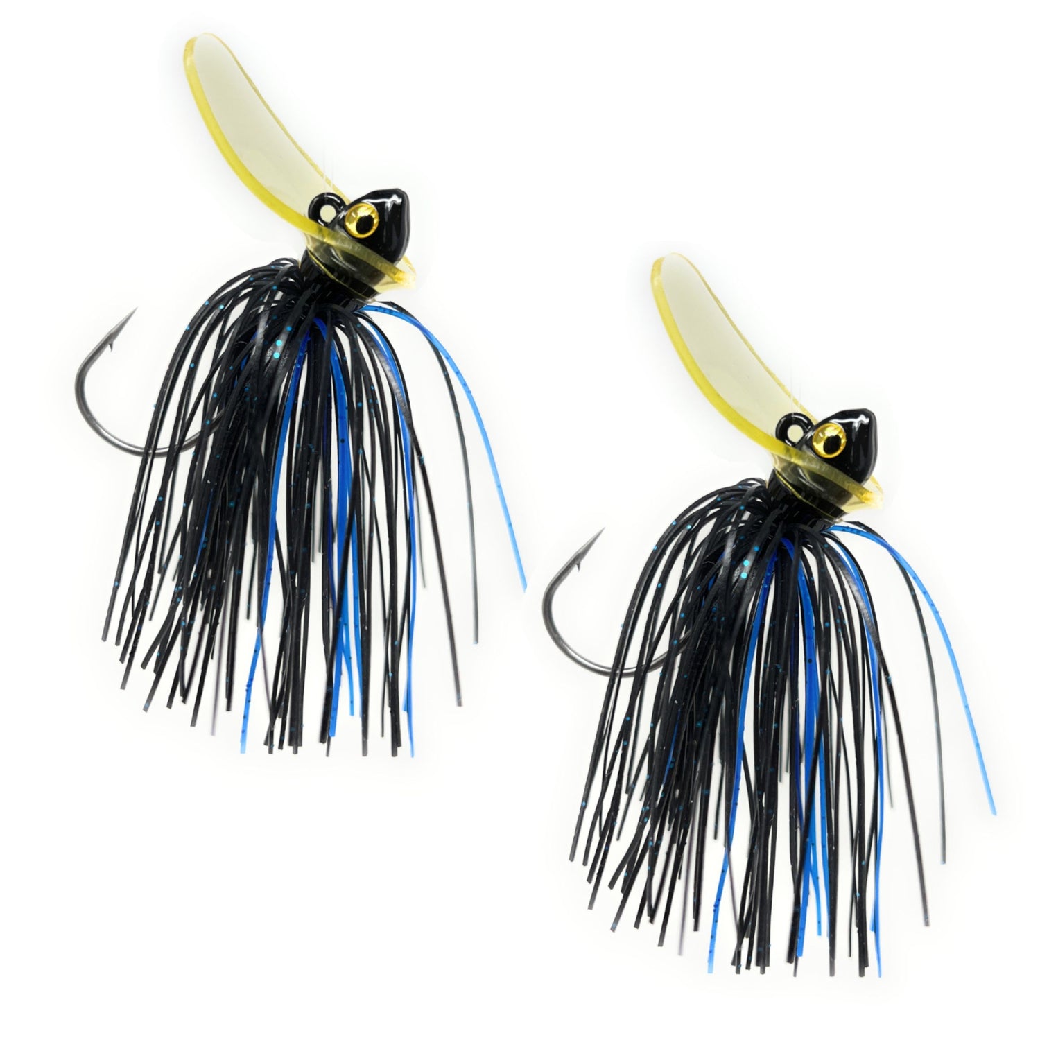 Reaction Tackle Tungsten Scrounger Jigs (2-Pack) Black/ Blue / 3/8 oz (2-Pack)
