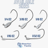 Reaction Tackle Lead Tube Jig Heads-10-Pack - Reaction Tackle