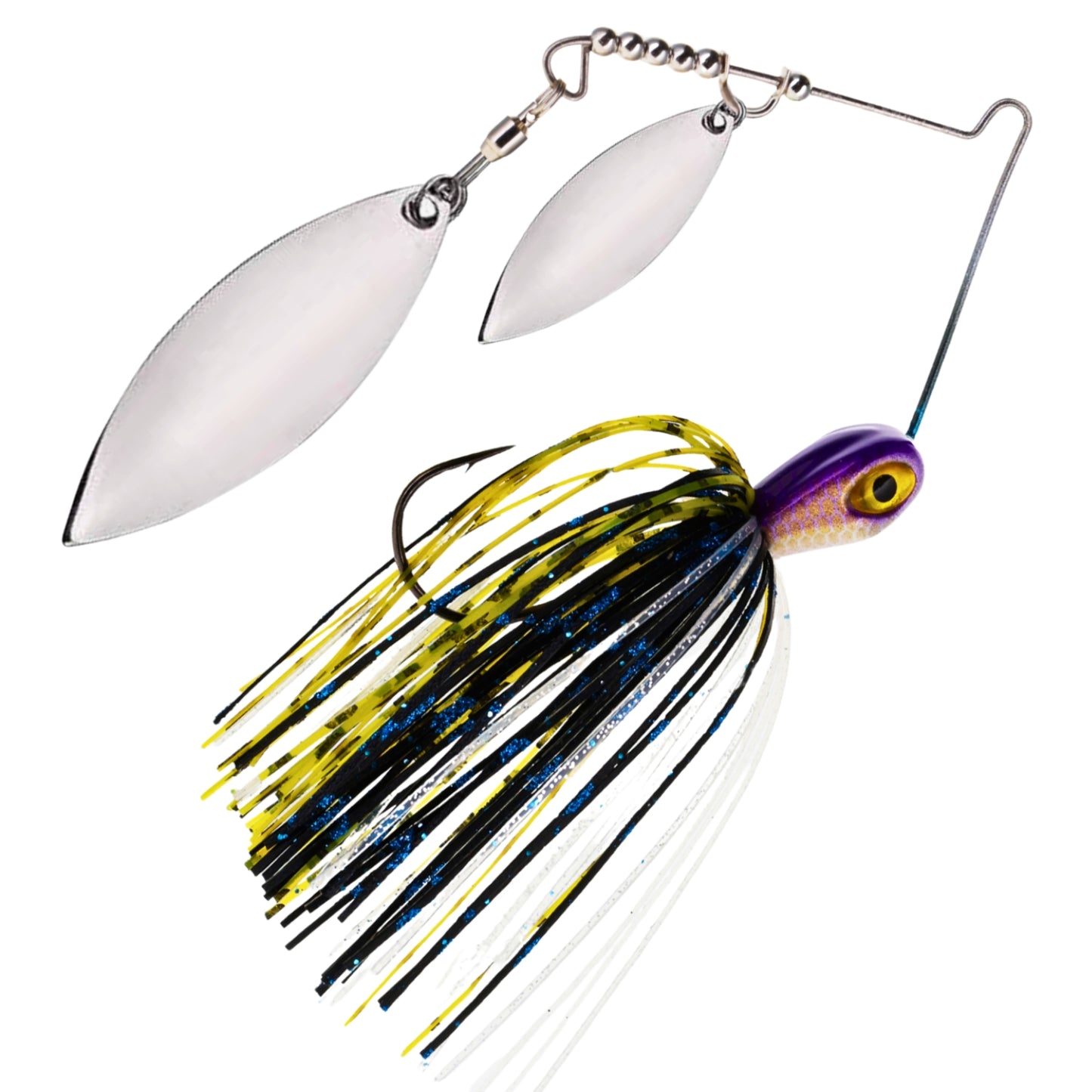 Reaction Tackle Spinnerbaits – 3-Pack, Double Willow, Ideal for Bass, Pike, and More! - Reaction Tackle