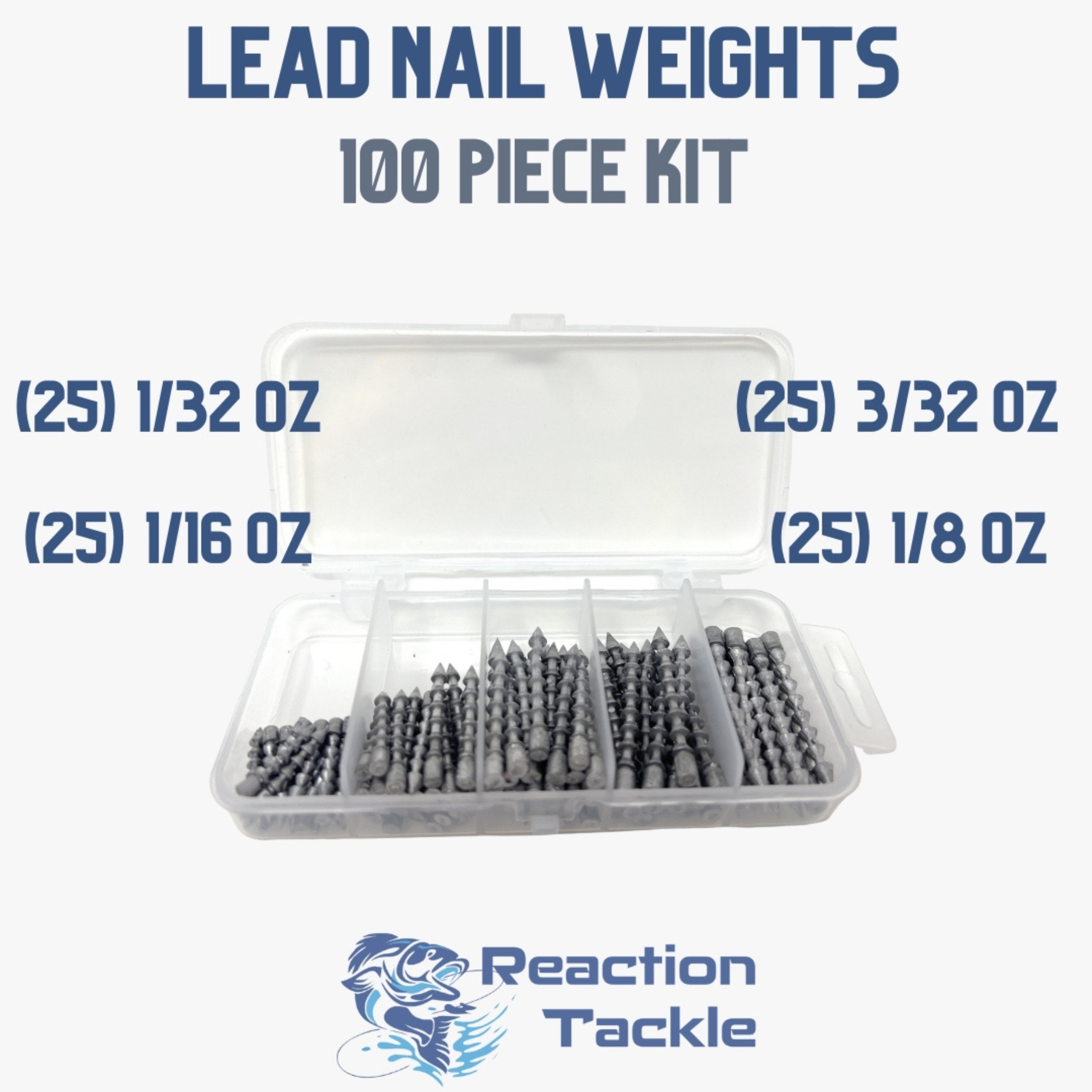 Reaction Tackle Lead Nail Weights/Insert Sinkers - Reaction Tackle