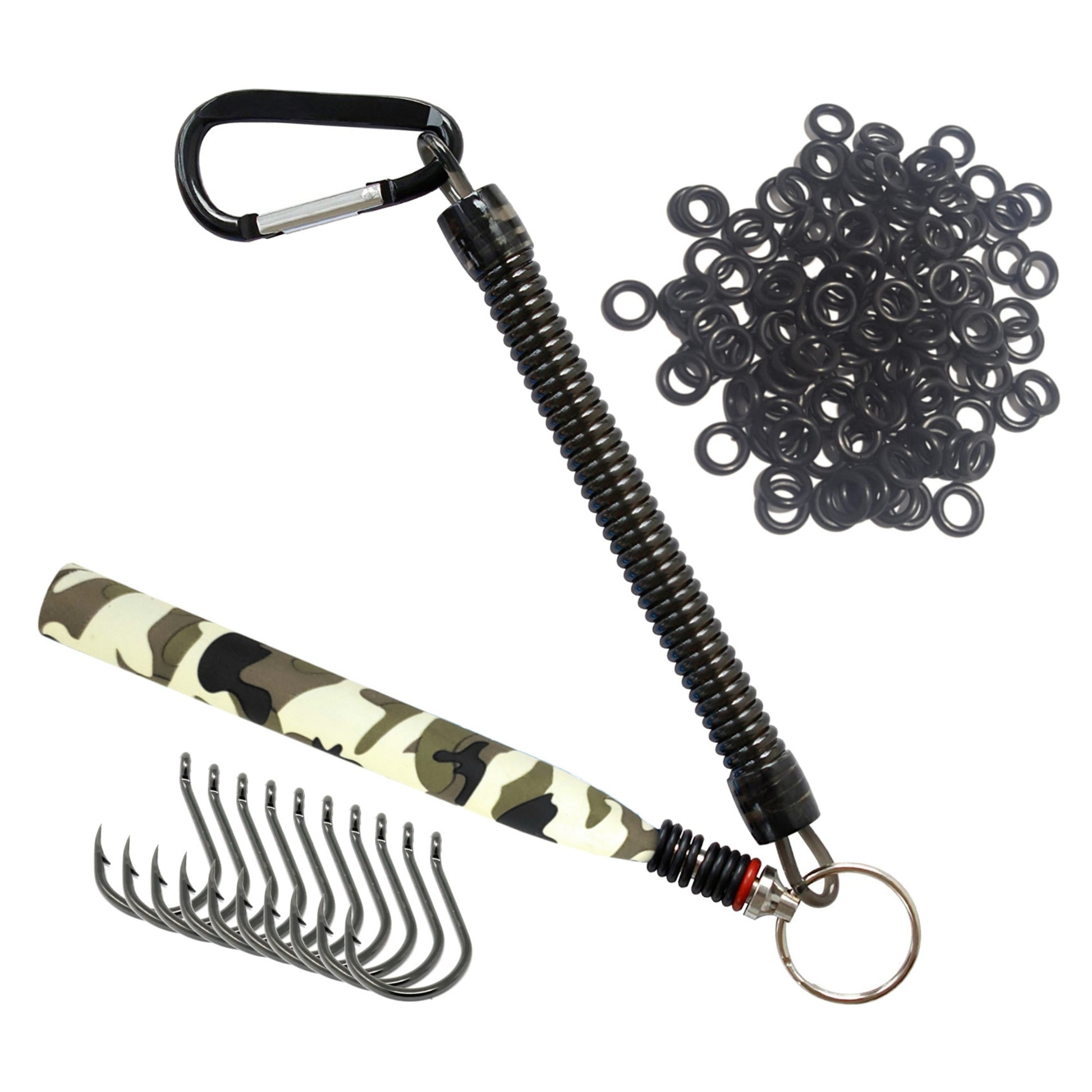 Fishing Rig Tools Kit Aluminium Alloy Wacky Worm With O Rubber Ring for  Senko Stick Soft Baits Fishing Gadget