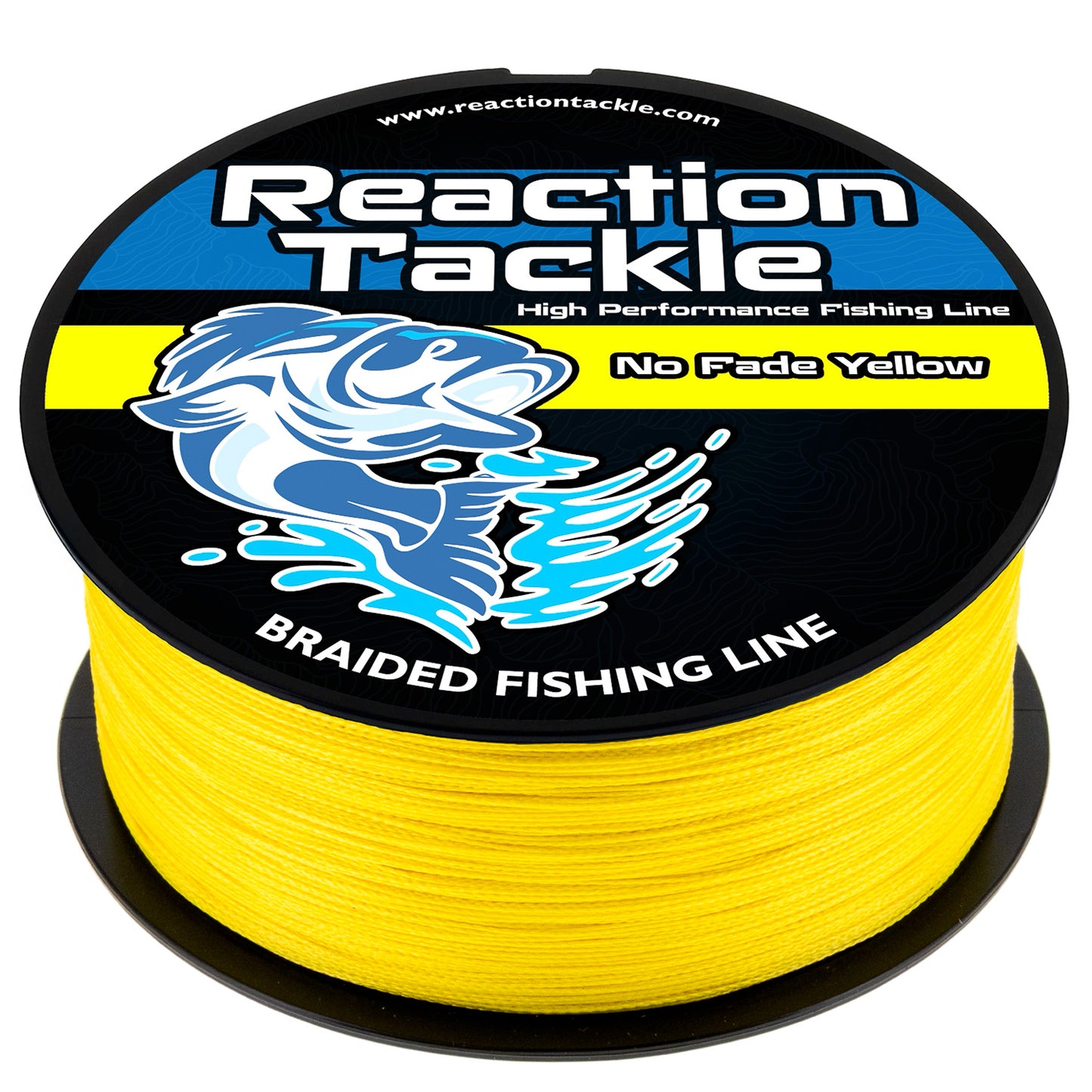Reaction Tackle Braided Fishing Line - NO FADE Yellow - NEW - Reaction Tackle