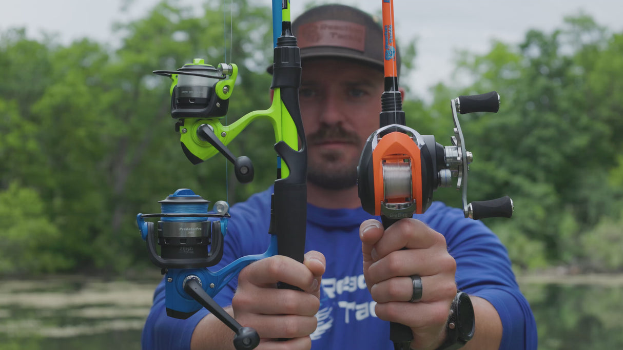 Caña de pescar y combo de carrete giratorio Reaction Tackle -SmoothCast - NUEVO
