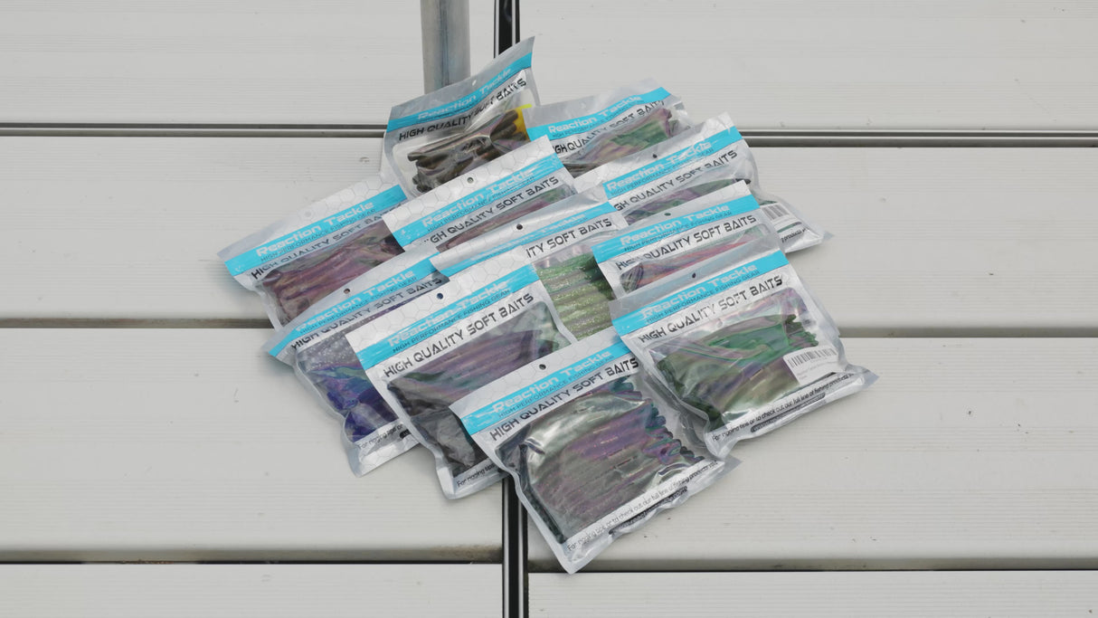 Reaction Tackle Soft Plastic Wacky Worms 5.5in - 24 Pack
