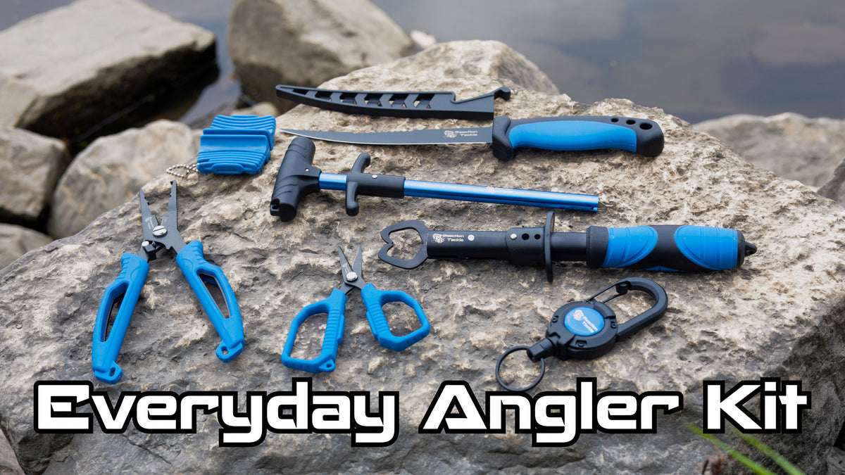Juego de Herramientas de Pesca Reaction Tackle de 7 Piezas con Cuchillo de Filetear y Afilador - NUEVO