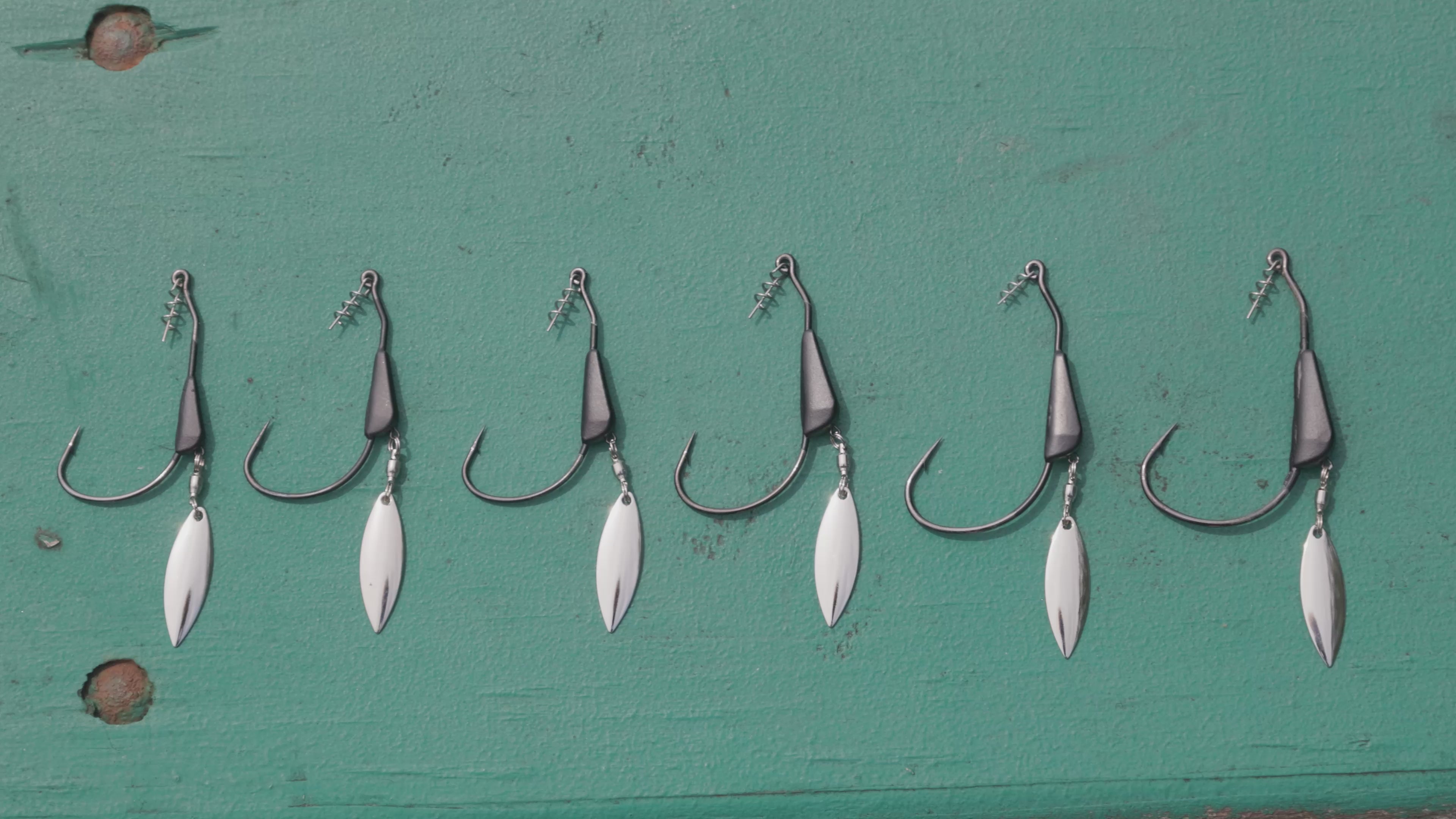 Reaction Tackle Bladed/Tungsten Weighted Swimbait Hooks- 3-Pack