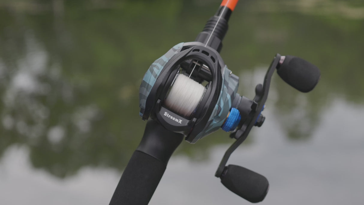 Reaction Tackle Baitcasting Fishing Reel- StreamX Edition- 7.5:1 Gear Ratio