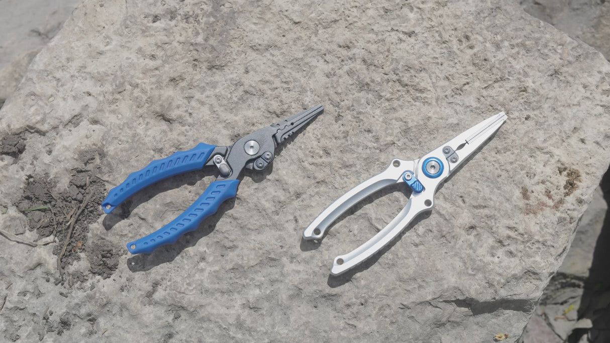 Reaction Tackle Aluminum Fishing Pliers – Split Ring or Straight Nose, Braid Cutter & Hook Remover - NEW