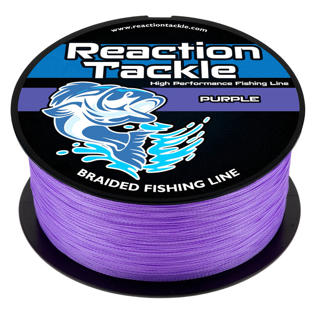 Reaction Tackle Braided Fishing Line - Purple - NEW - Reaction Tackle