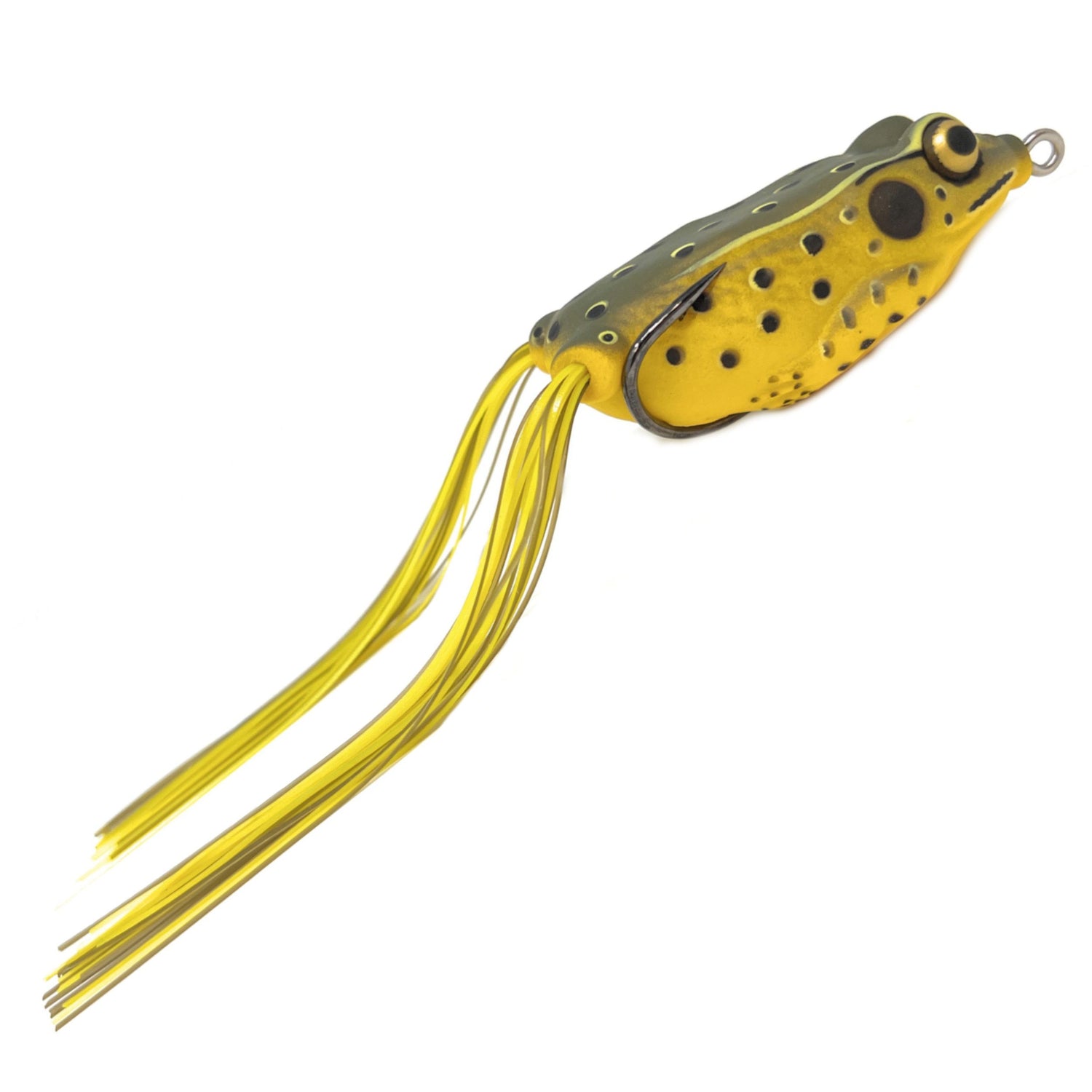 basd fishing frog lure Savage Gear Tough - Green/White angle specific BQ Frog The Hook