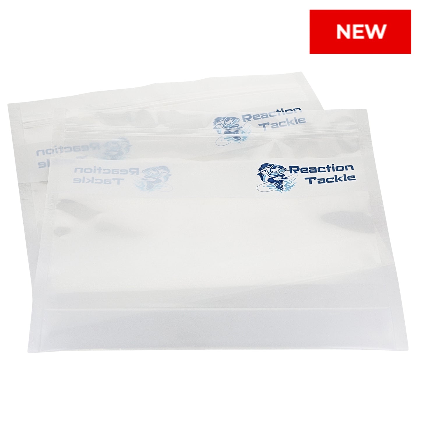 Reaction Tackle Clear Bait Bags – Soft Plastics and more- Organizer Bags with Label Area – Resealable -10 Pack or 20 Pack