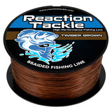 Reaction Tackle Braided Fishing Line - Timber Brown - NEW - Reaction Tackle