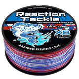 Reaction Tackle X8 Braided Fishing Line - USA Camo 8 Strand - NEW - Reaction Tackle
