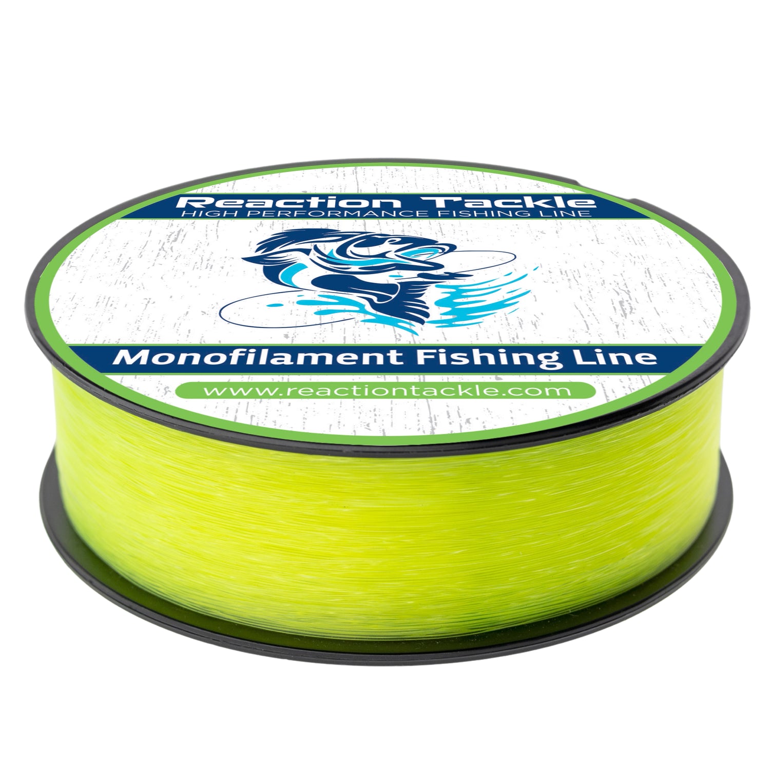 Reaction Tackle Nylon Monofilament Fishing Line Hi Vis Yellow / 10LB (1600 yards)