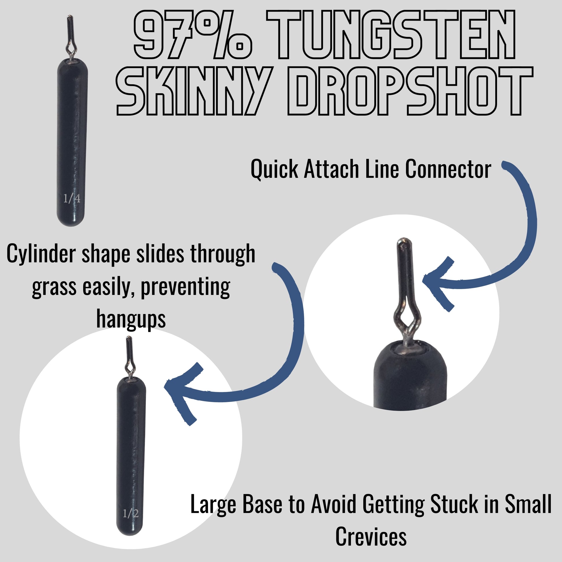 Epic Tungsten Tie-On Drop Shot / Free Rig Weights