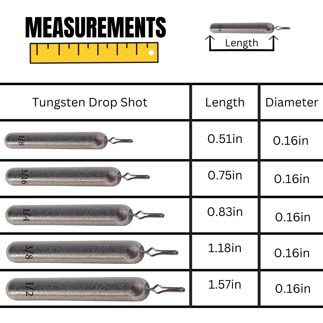 Reaction Tackle Tungsten Drop Shot Weights - Reaction Tackle