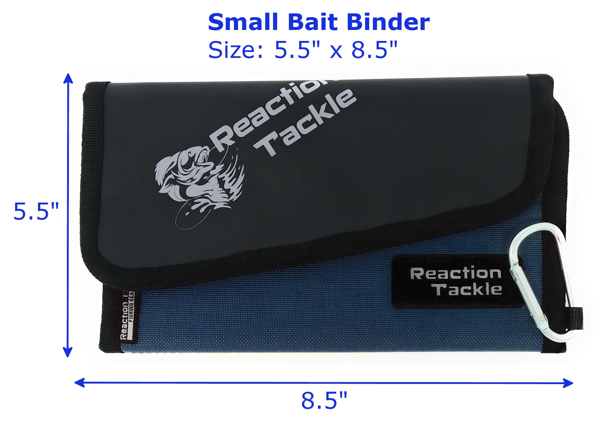 Fishing Tackle Binder w/ Carabiner Waterproof 6-Pocket Wallet for