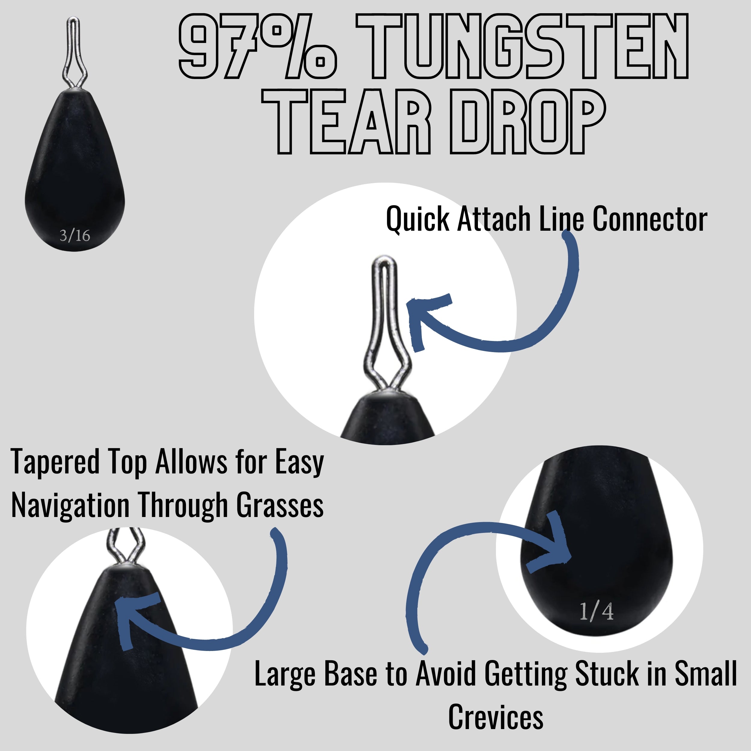 Reaction Tackle Tungsten Drop Shot Weights - Reaction Tackle