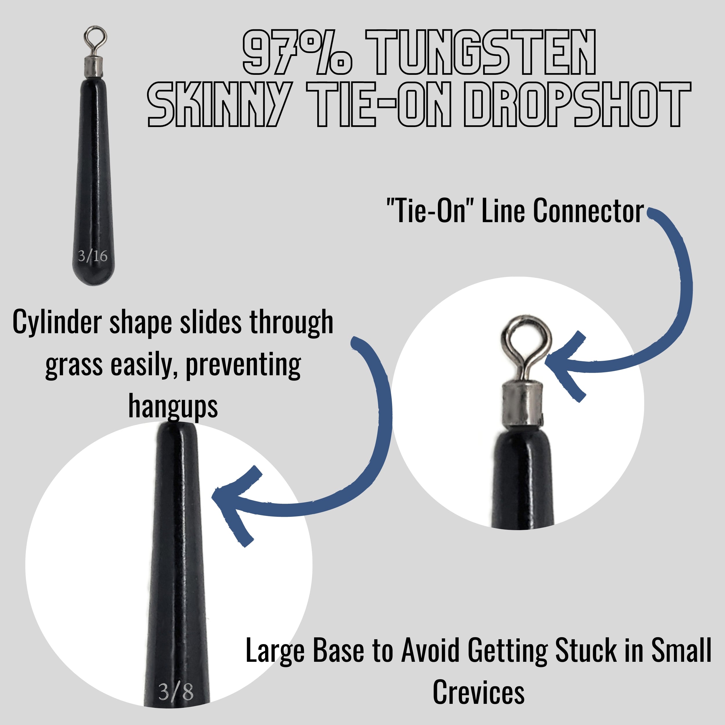 Reaction Tackle Tungsten Drop Shot Weights - Reaction Tackle