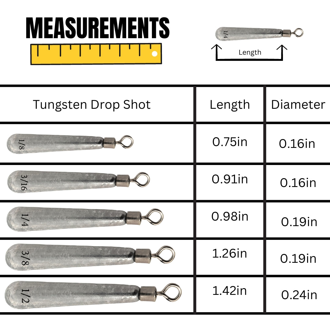 Reaction Tackle Tungsten Drop Shot Weights - Reaction Tackle